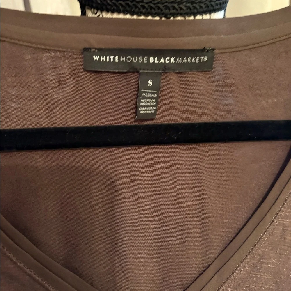 White House Black Market Chocolate Brown Blouse - Picture 1 of 5